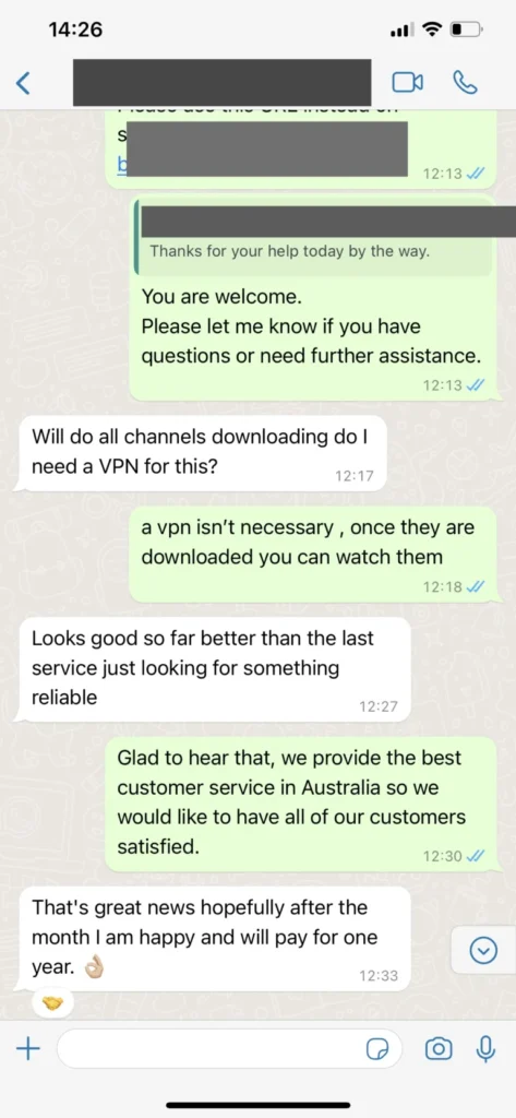 Experiencia WhatsApp IPTV Plaza 3